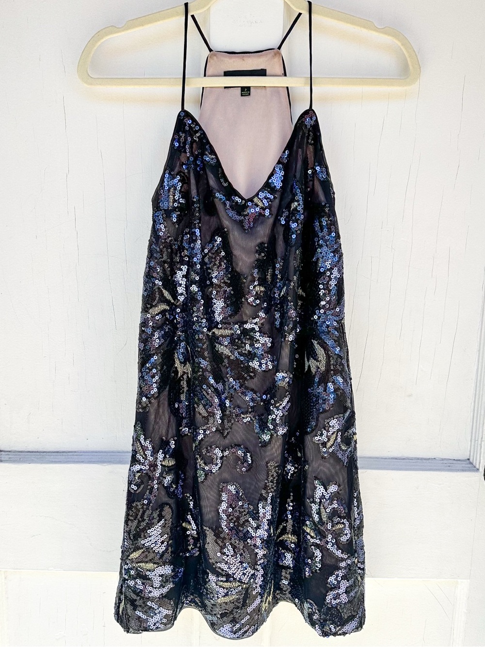 💙Floral Sequin Mini Dress